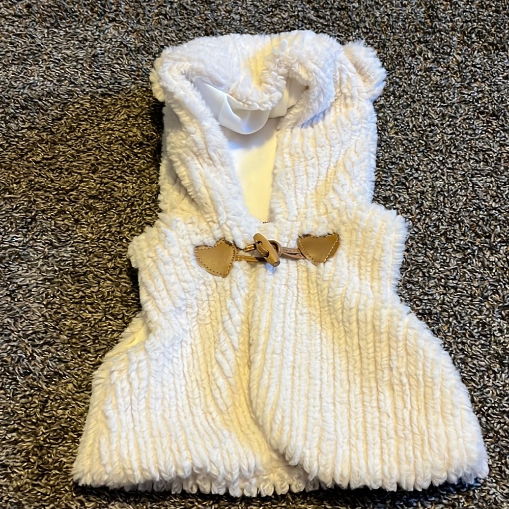 Little Lass Baby Fuzzy Vest with Ears